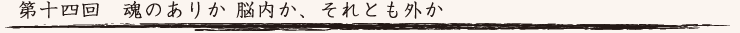 第十四回　魂のありか 脳内か、それとも外か